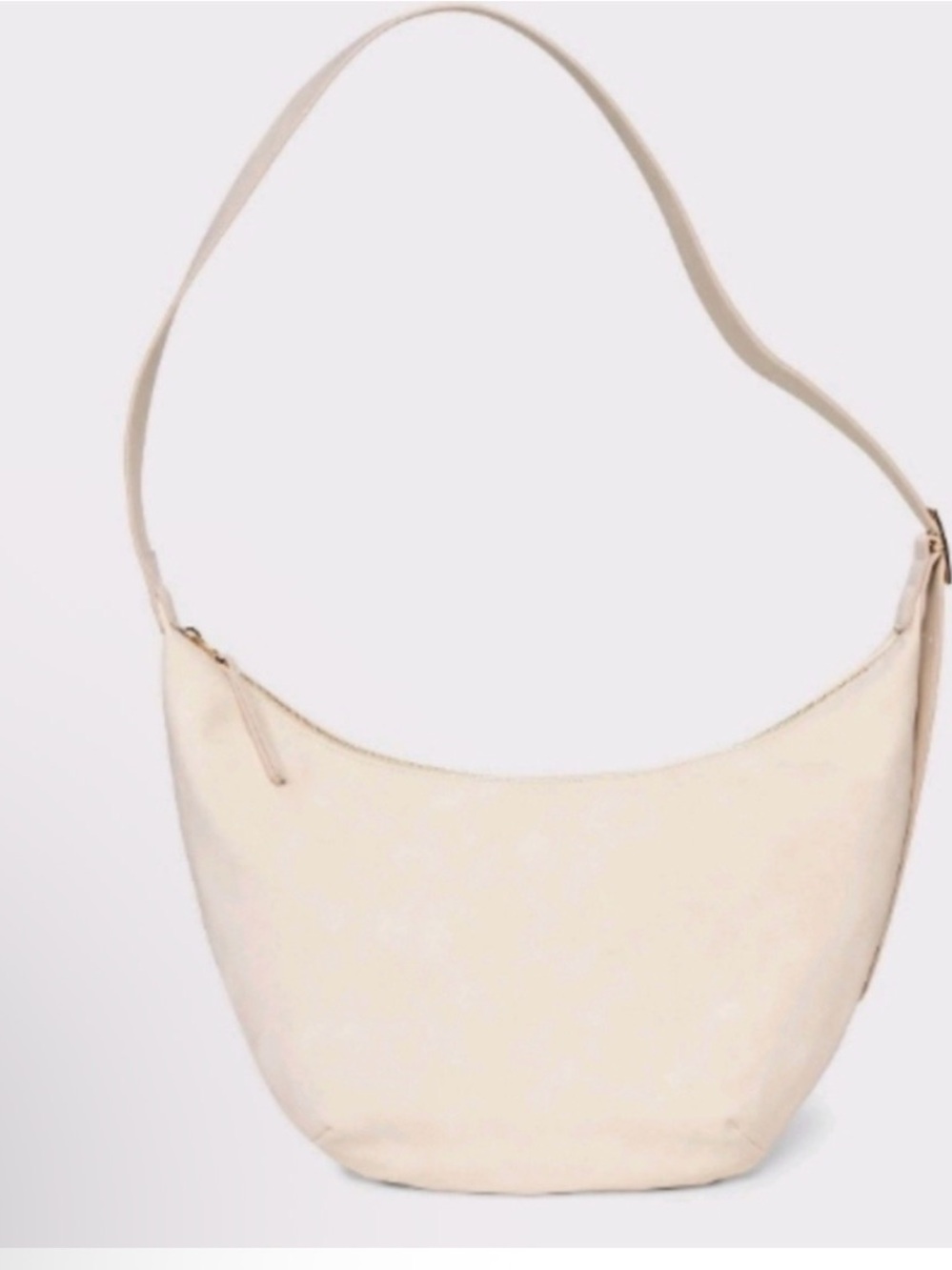 Cream Hobo Shoulder Bag - Minimal Everyday Style